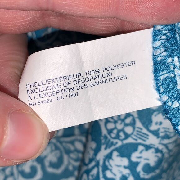 GAP Womens Blouse Top Silver Collared Sleeveless Pullover Teal White Medium - Picture 11 of 12